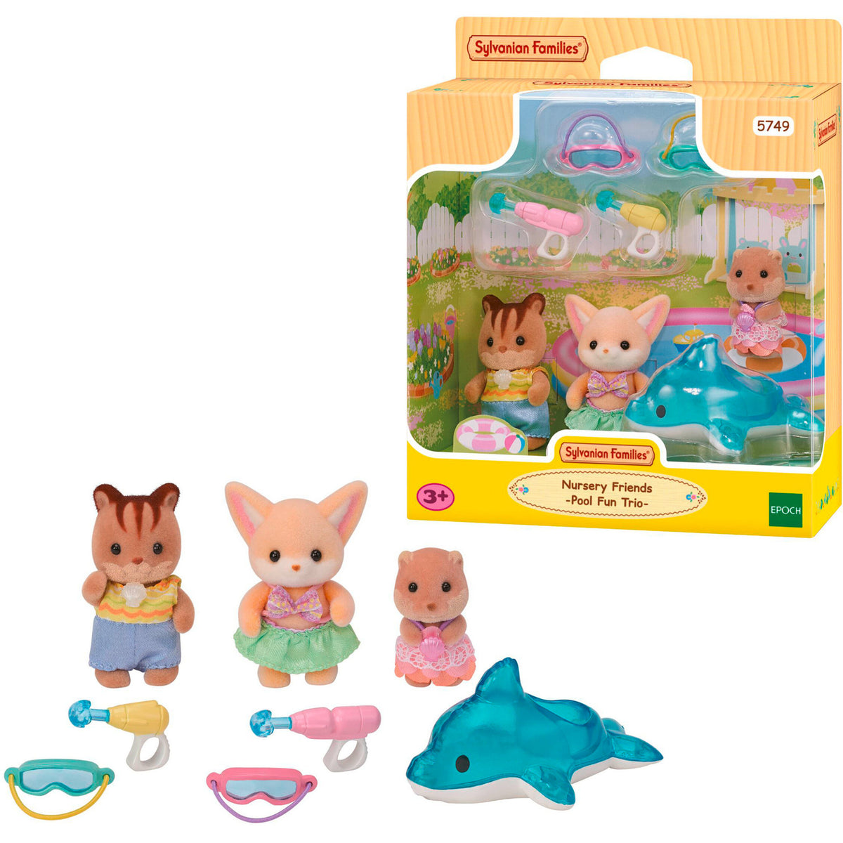 Sylvanian Families - Erlebniskindergarten Freunde Poolspass, Konstruktionsspielzeug