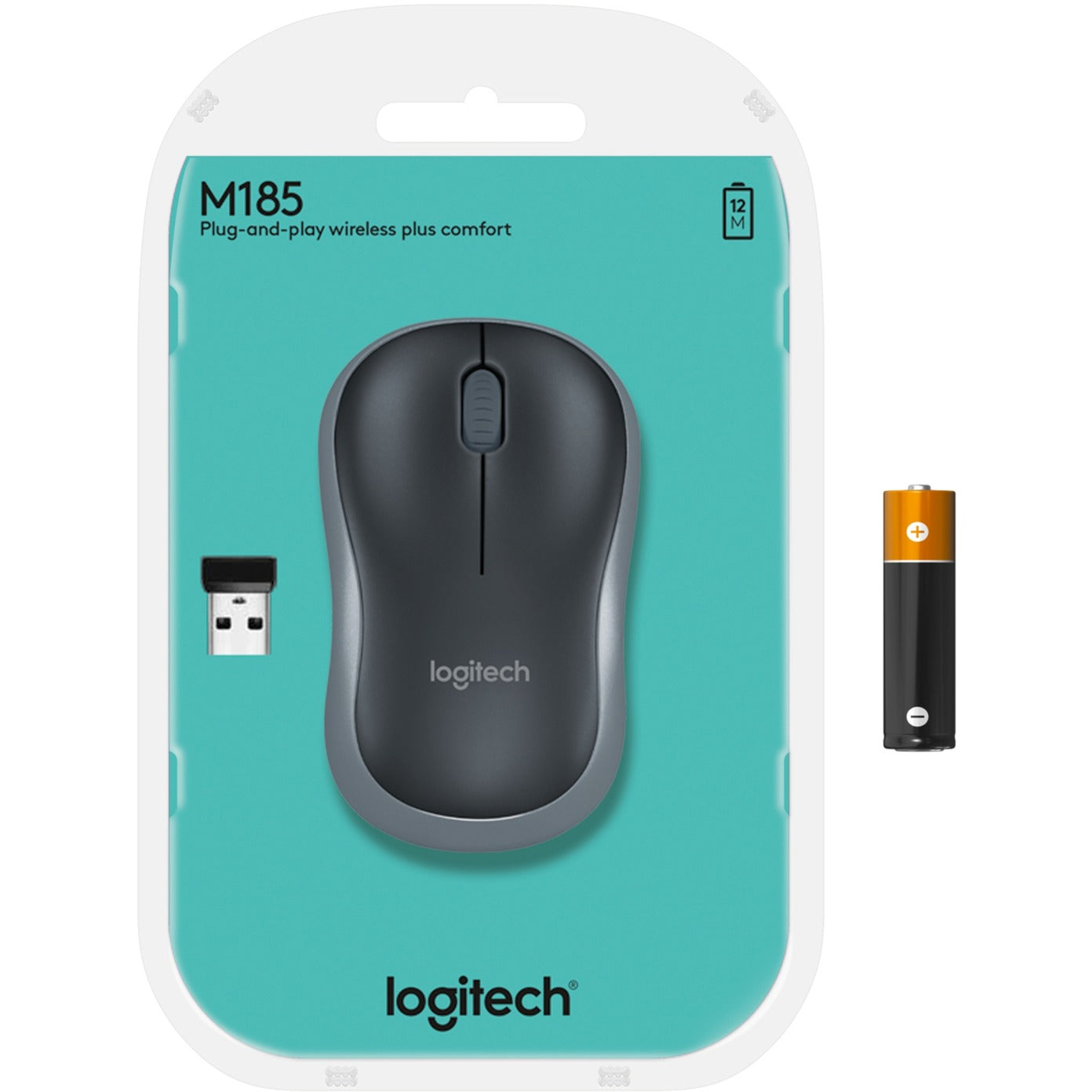 Logitech Wireless Mouse M185 (grau, Retail)