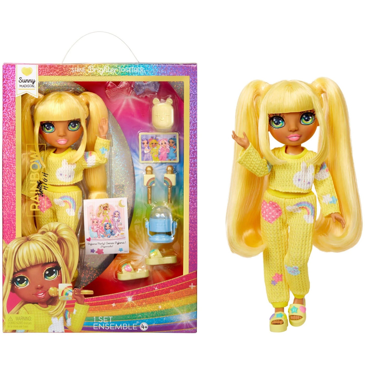 MGA Entertainment Rainbow High Junior High PJ Party - Sunny (Yellow)