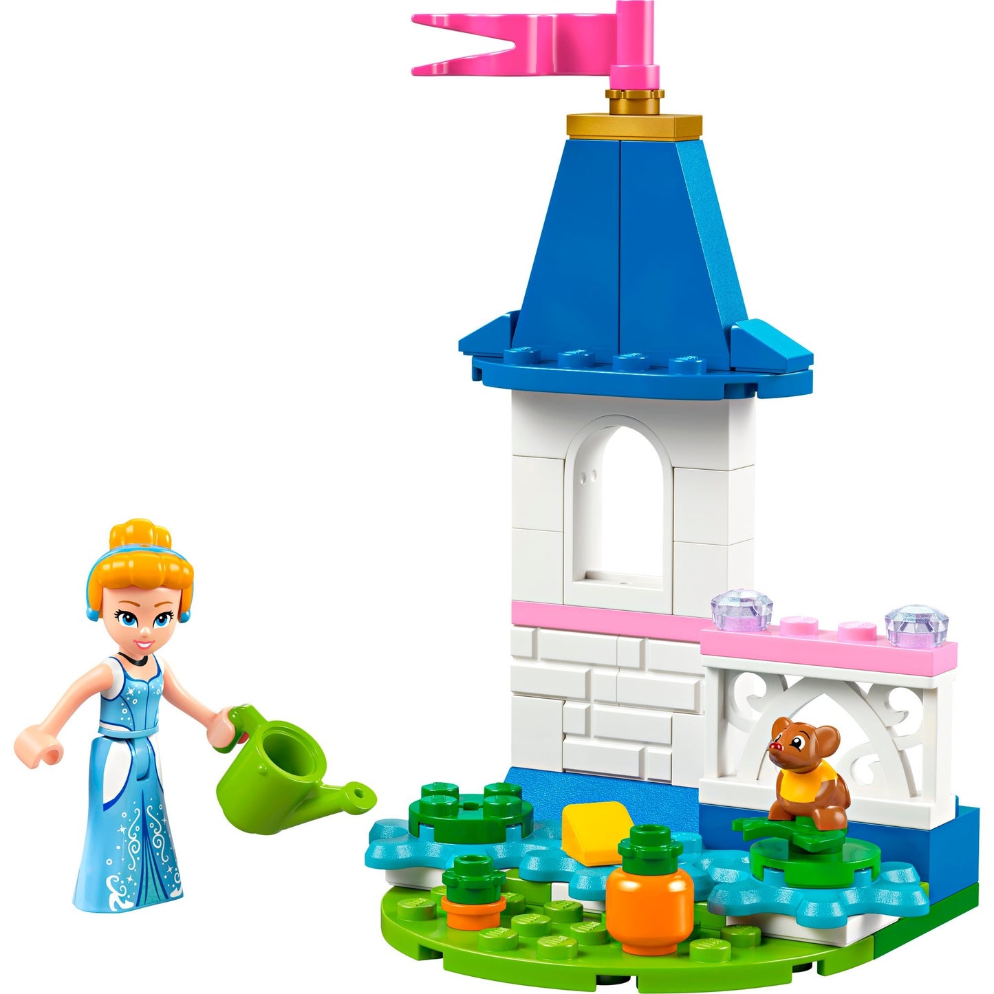 30695 Disney Princess Cinderellas Mini-Gartenschloss, Konstruktionsspielzeug