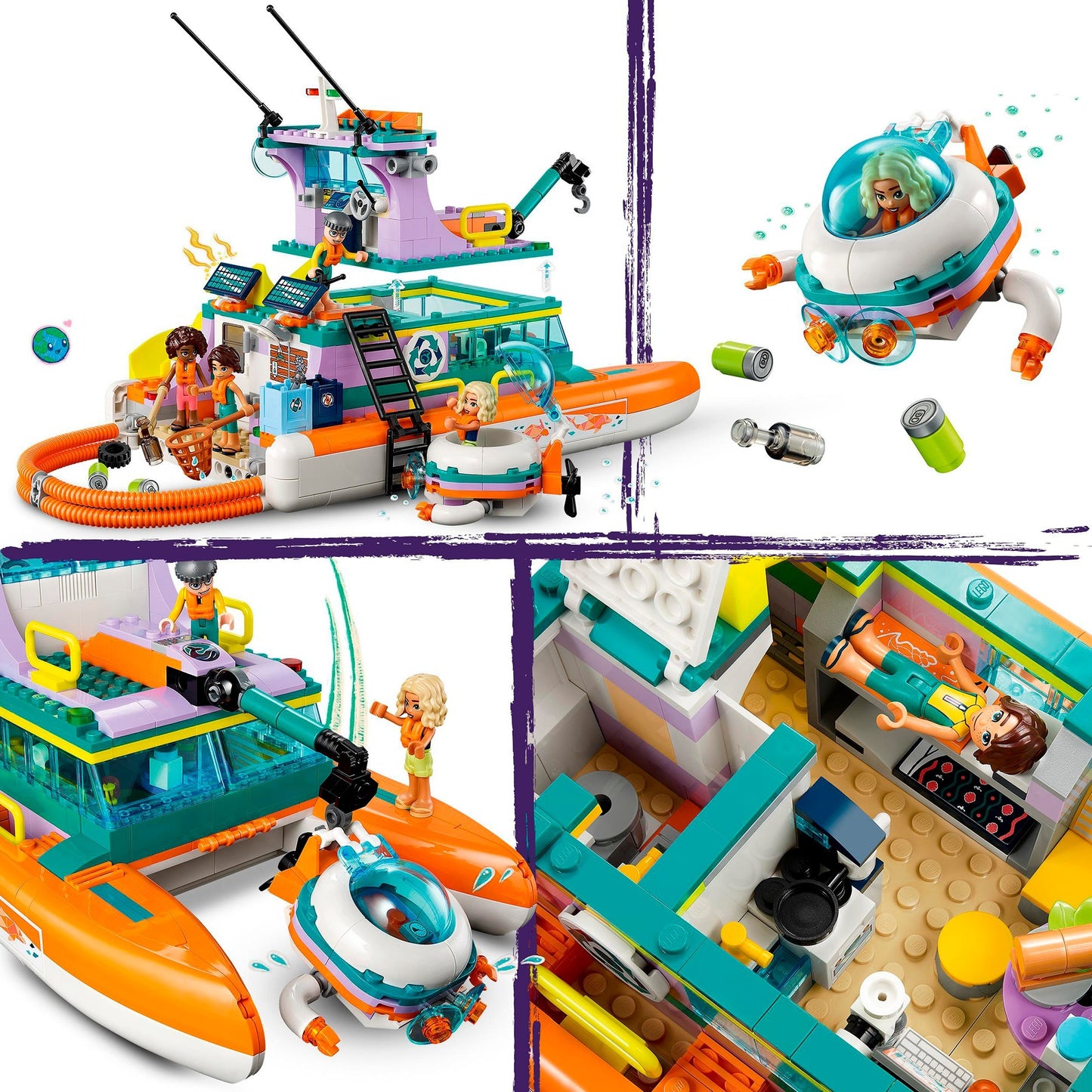 LEGO 41734 Friends Seerettungsboot, Konstruktionsspielzeug