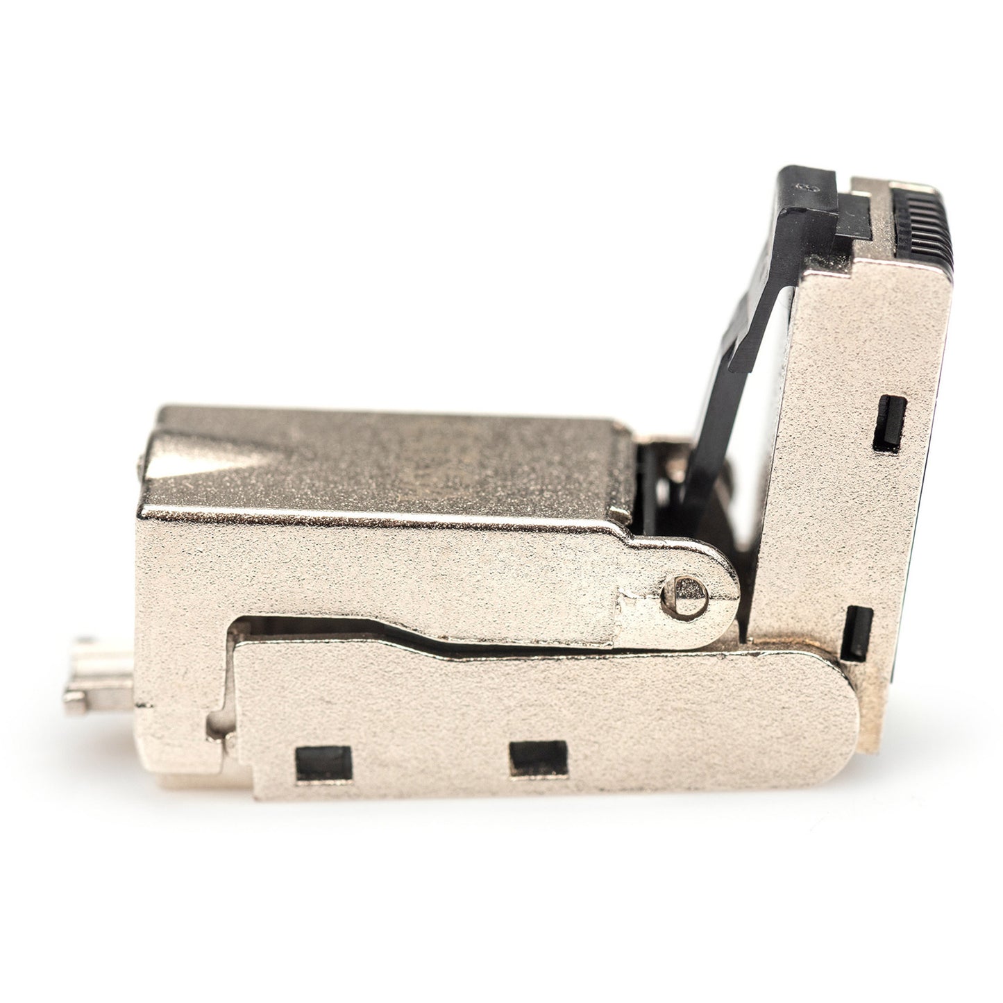 CAT.6a Feldstecker abwinkelbar, STP mit Staubschutzkappe