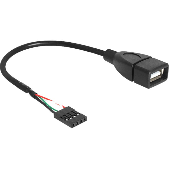 DeLOCK USB 2.0 Kabel, 4 Pin Header > USB-A Buchse (schwarz, 20cm)