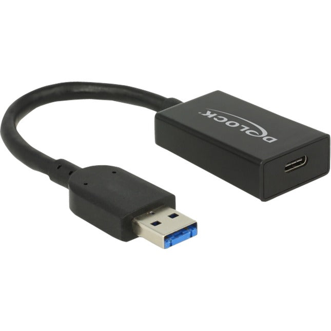 DeLOCK USB 3.2 Gen 2 Adapter, USB-A Stecker > USB-C Buchse (schwarz, 15cm)