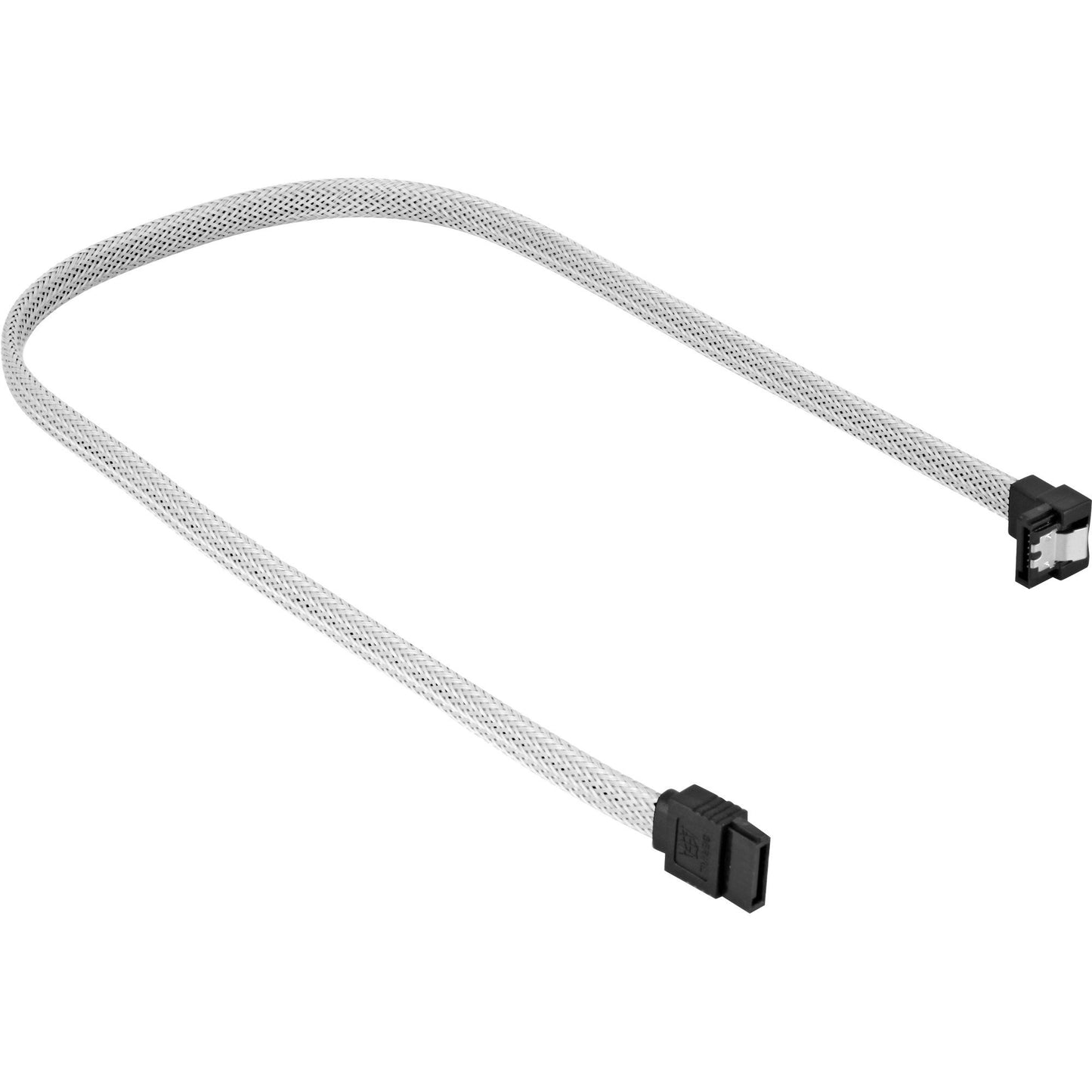 Sharkoon Sata III Kabel 90° sleeve (weiss, 60 cm)