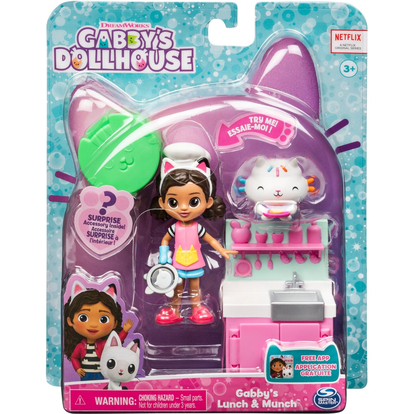 Spinmaster Gabby's Dollhouse - Cat-tivity Set Lunch and Munch