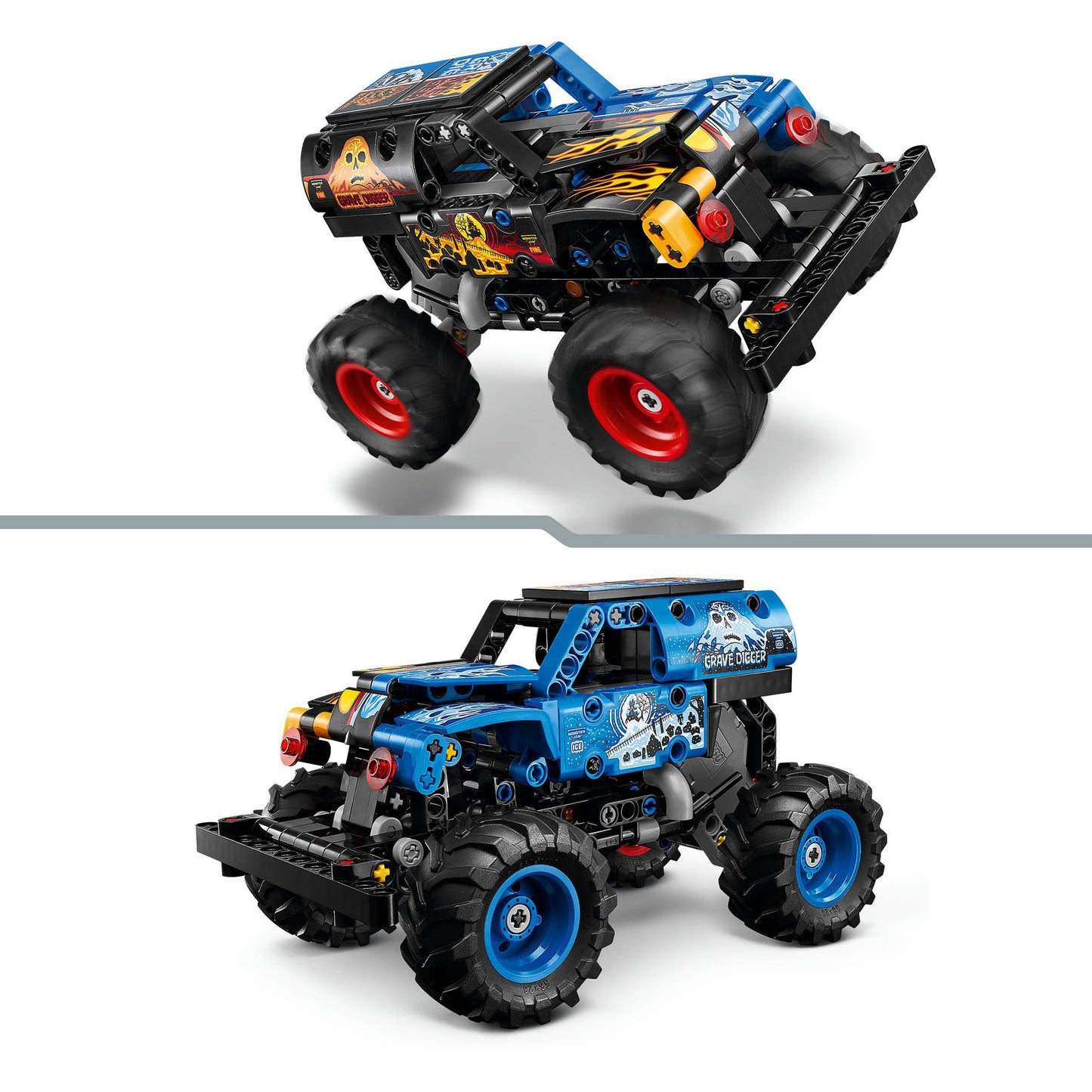 42219 Technic Monster Jam Grave Digger Feuer und Eis, Konstruktionsspielzeug