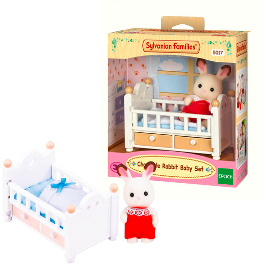 Sylvanian Families - Schokoladenhasen Baby mit Babybett, Konstruktionsspielzeug