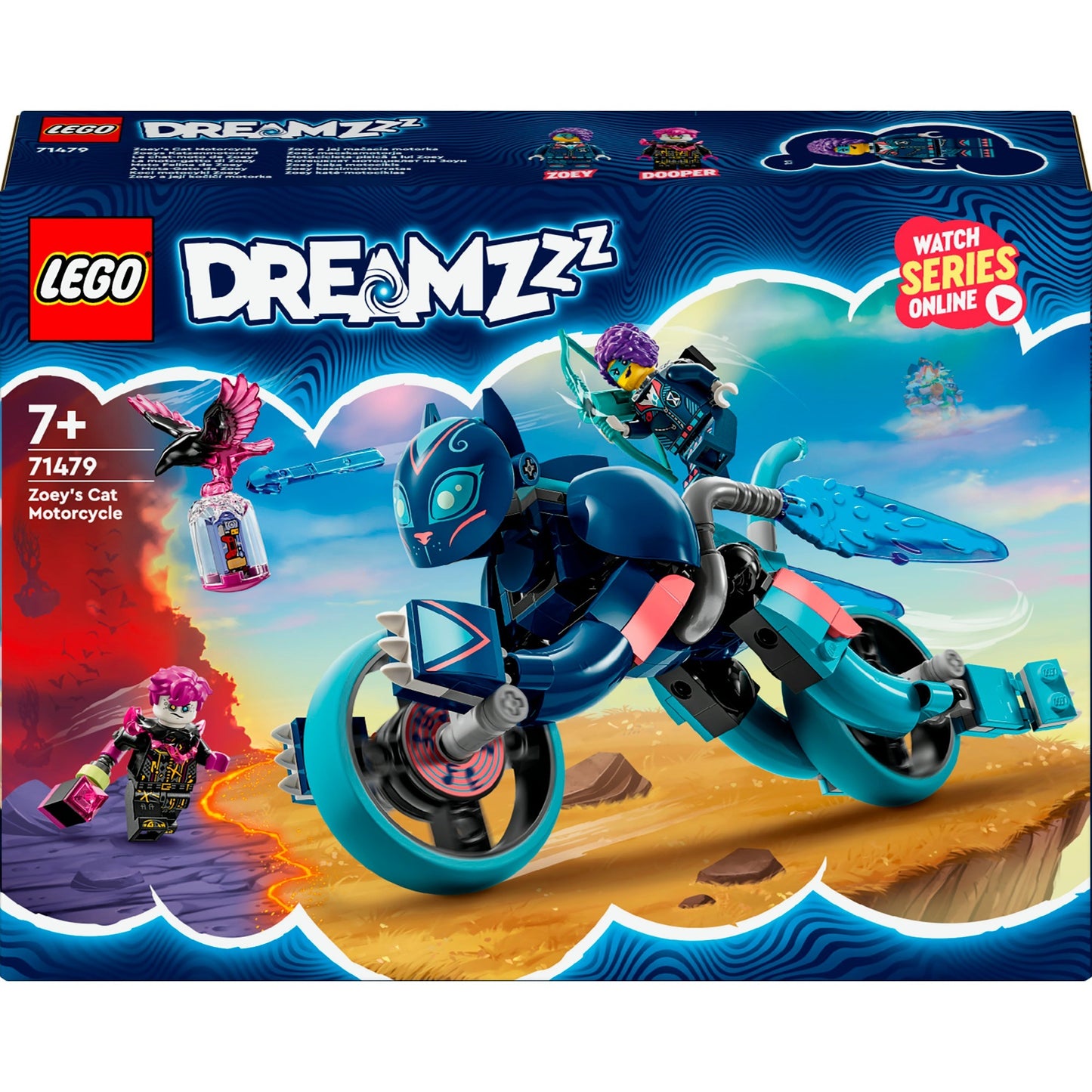 LEGO 71479 DREAMZzz Zoeys Katzenmotorrad, Konstruktionsspielzeug