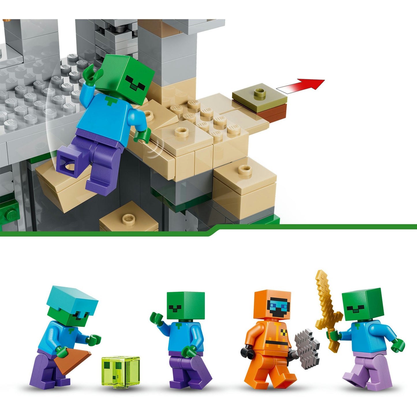 21587 Minecraft Zombieverlies, Konstruktionsspielzeug