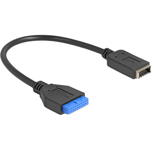 19 Pin USB Pfostenbuchse zu USB Typ-E Key A Buchse, Adapter