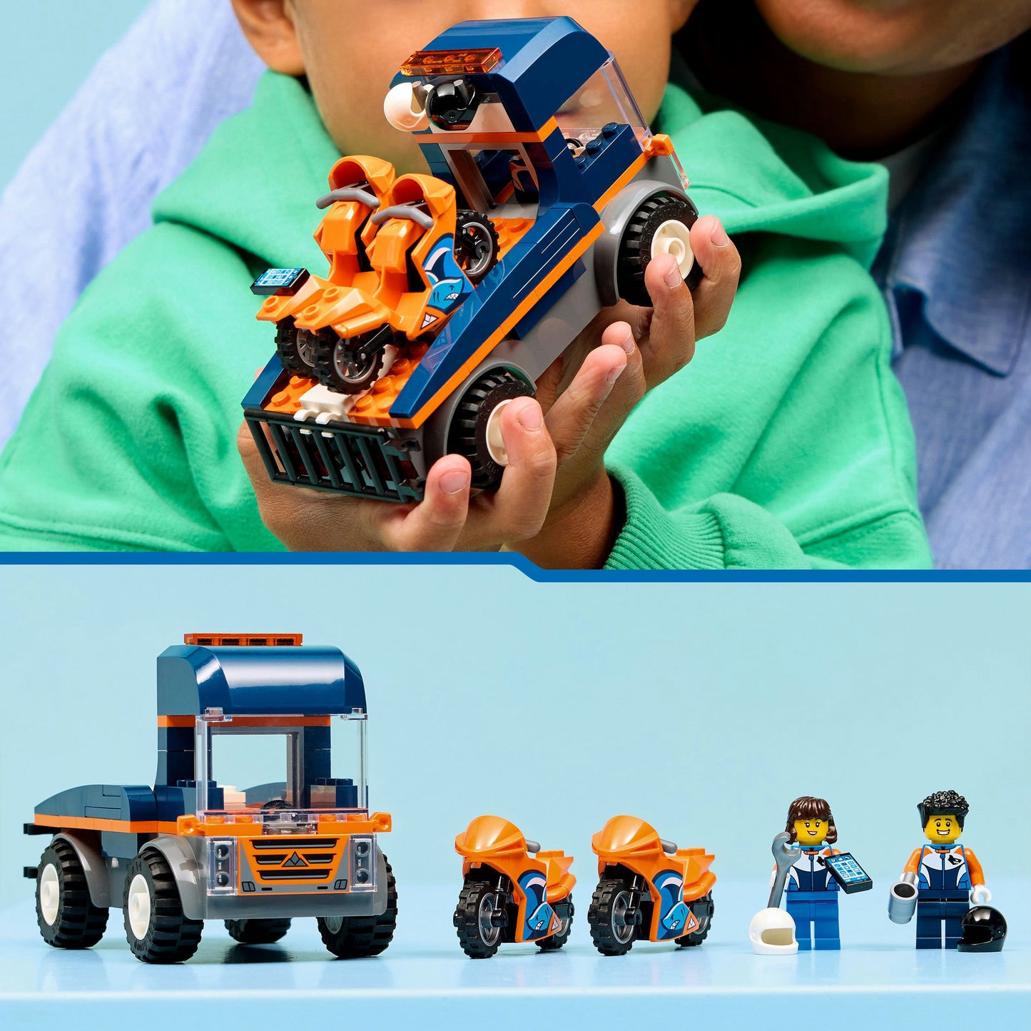 60491 City Motorradtransporter, Konstruktionsspielzeug