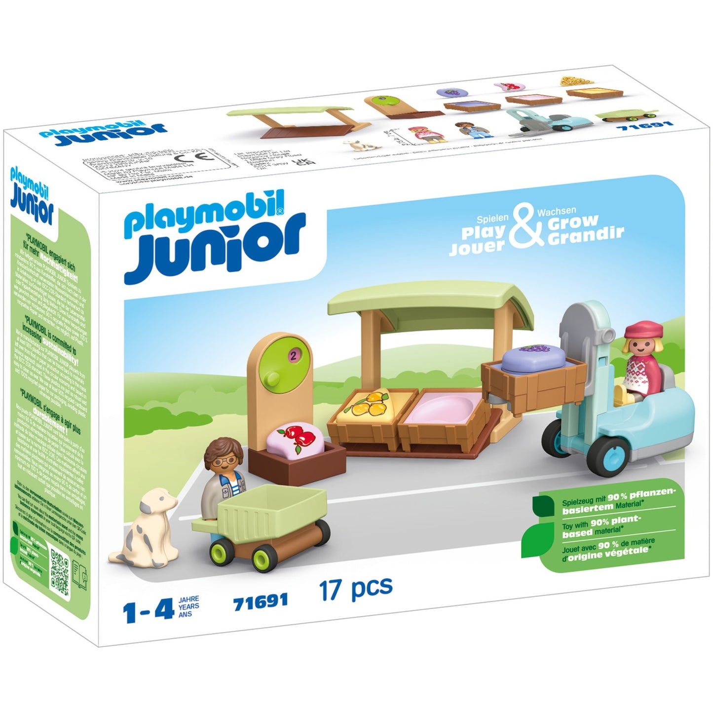 Playmobil 71691 Junior: Bio-Marktstand & Gabelstapler