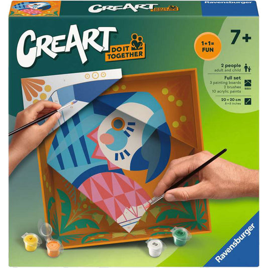 CreArt Do it together - Papagei, Malen