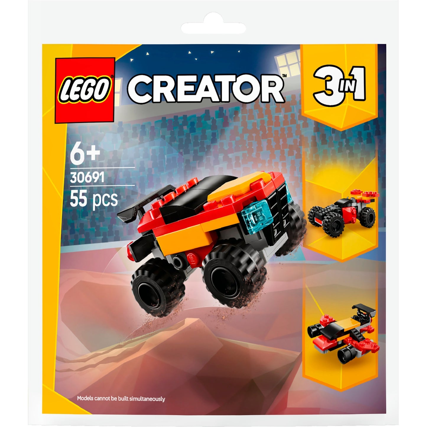30691 Creator 3-in-1 Mini-Monstertruck, Konstruktionsspielzeug