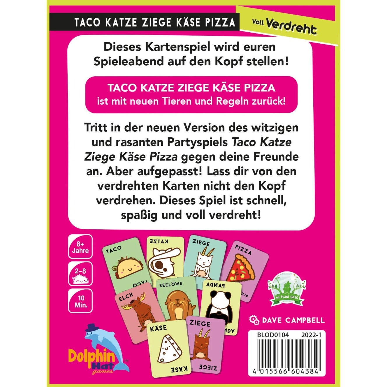 Asmodee Taco Katze Ziege Käse Pizza: Voll verdreht, Kartenspiel