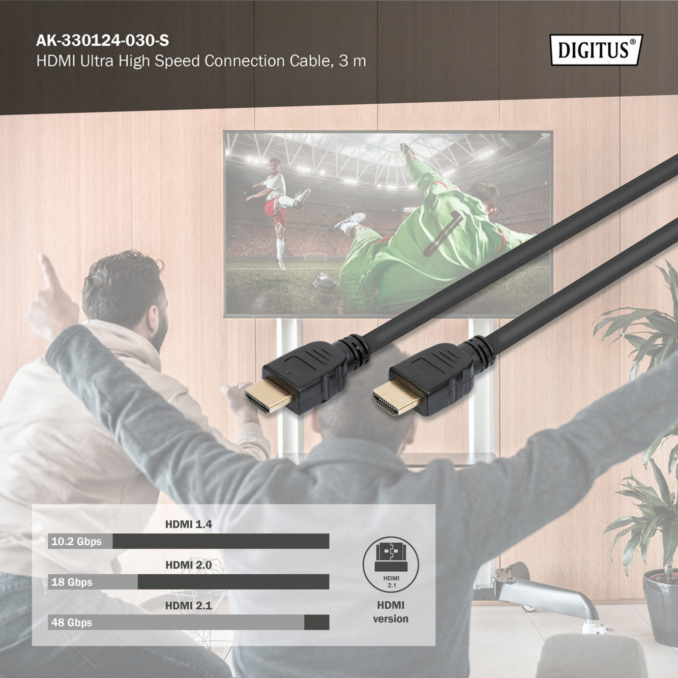 HDMI Ultra High Speed Anschlusskabel, mit Ethernet, UHD 8K