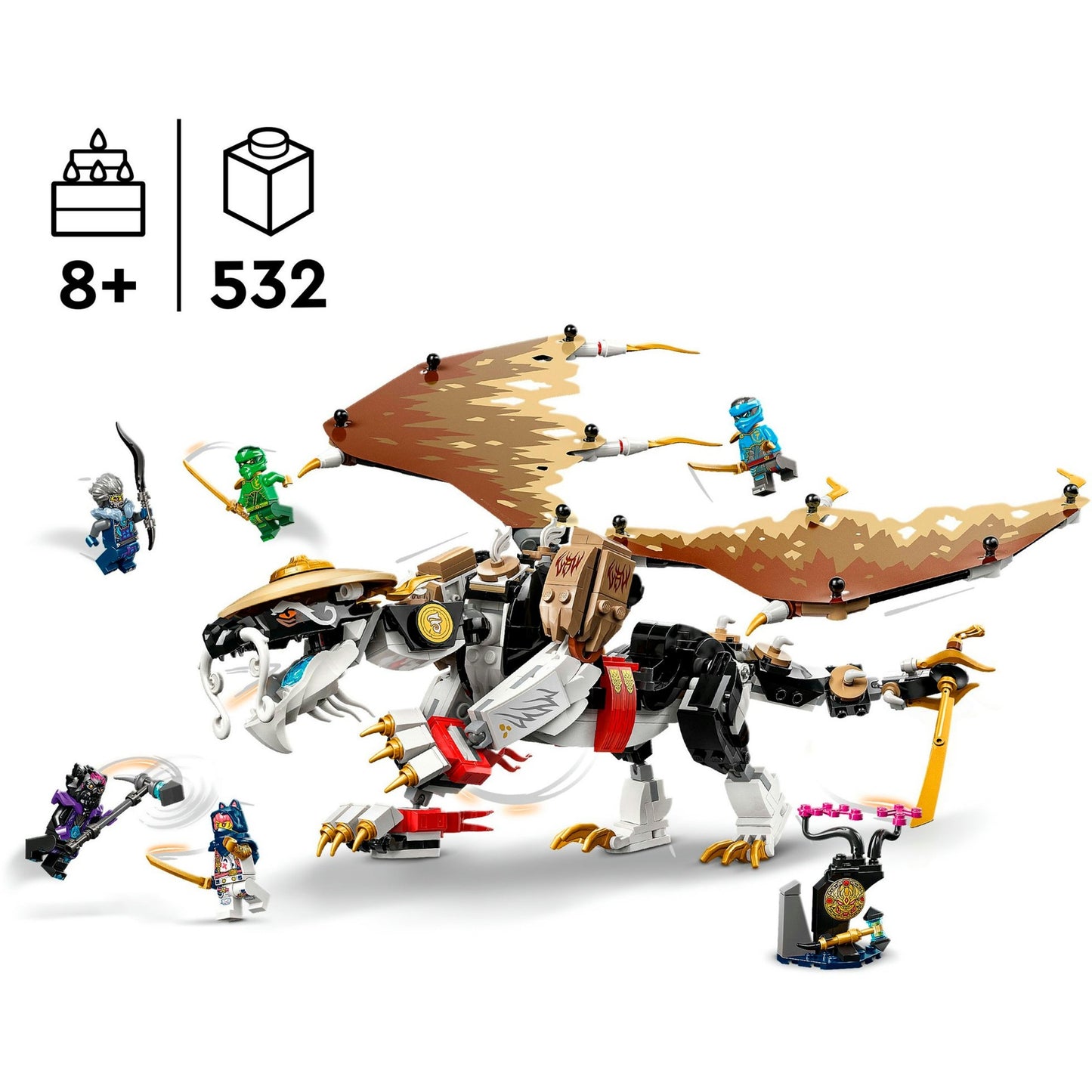 LEGO 71809 Ninjago Egalt der Meisterdrache, Konstruktionsspielzeug