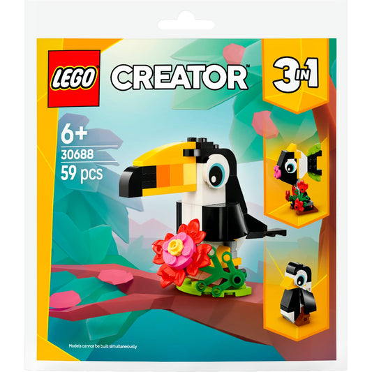 30688 Creator 3-in-1 Tropischer Tukan, Konstruktionsspielzeug