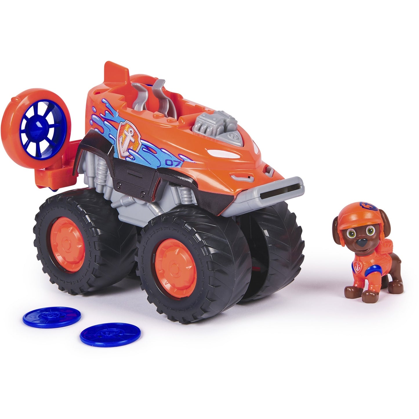 Paw Patrol Rescue Wheels - Zumas Monstertruck mit Geschoss-Abwurf und Hundefigur Zuma, Spielfahrzeug
