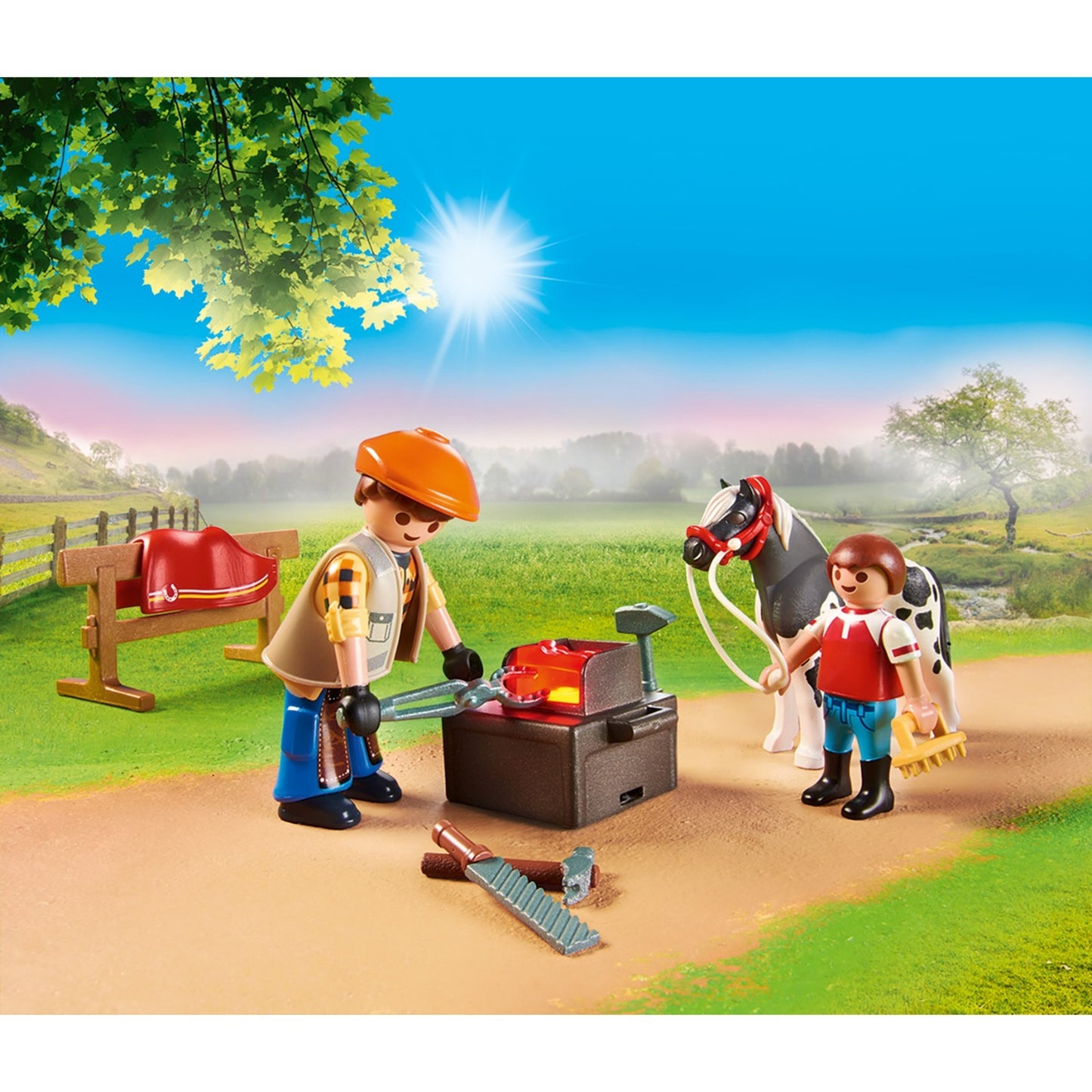 PLAYMOBIL 70518 Country Mobiler Hufschmied, Konstruktionsspielzeug