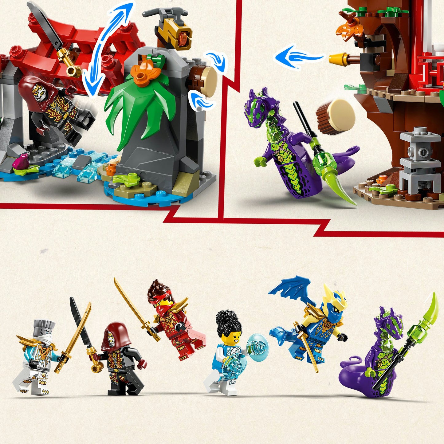 71857 Ninjago Showdown am Baumhaus mit dem Ninja-Bike, Konstruktionsspielzeug