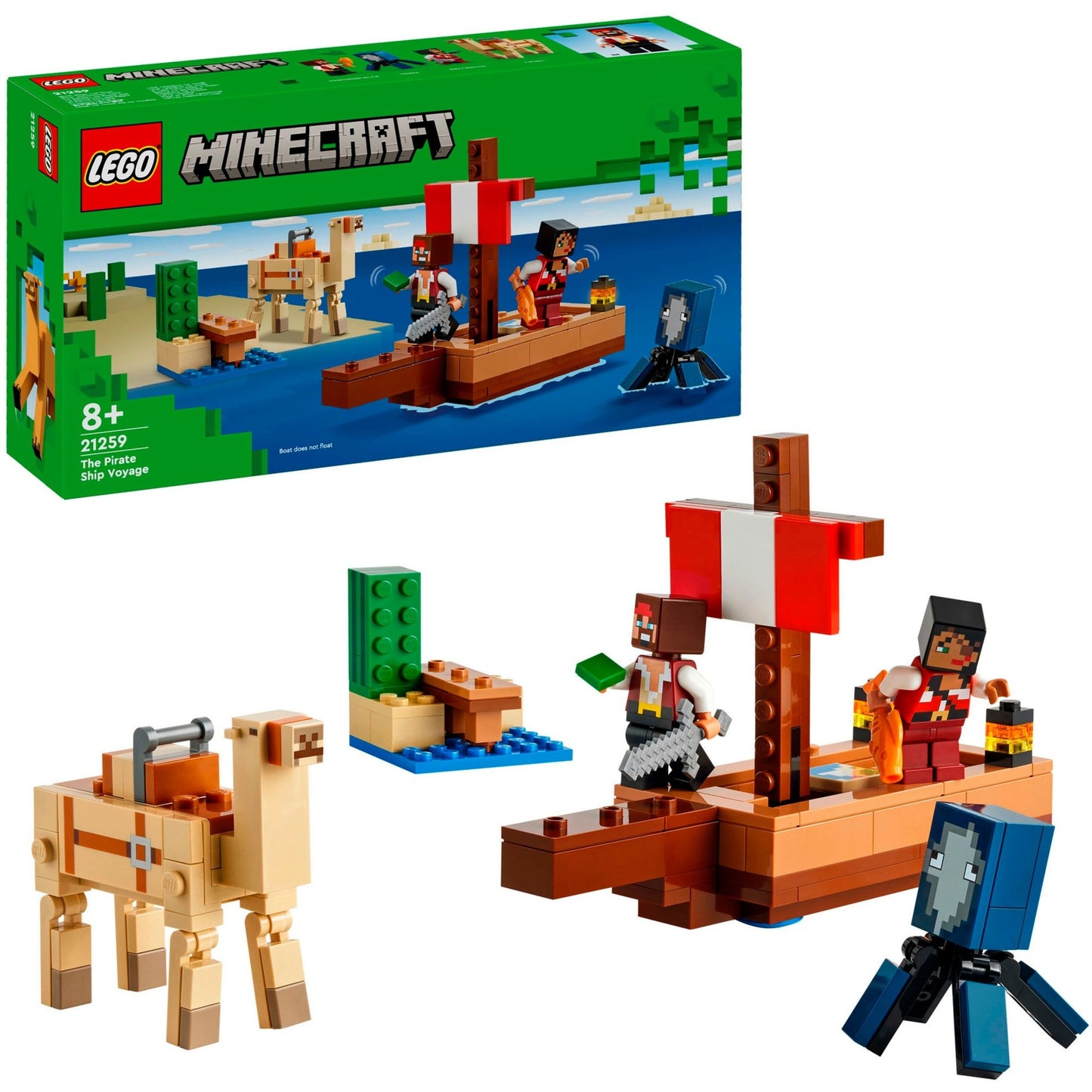 LEGO 21259 Minecraft Die Piratenschiffreise, Konstruktionsspielzeug