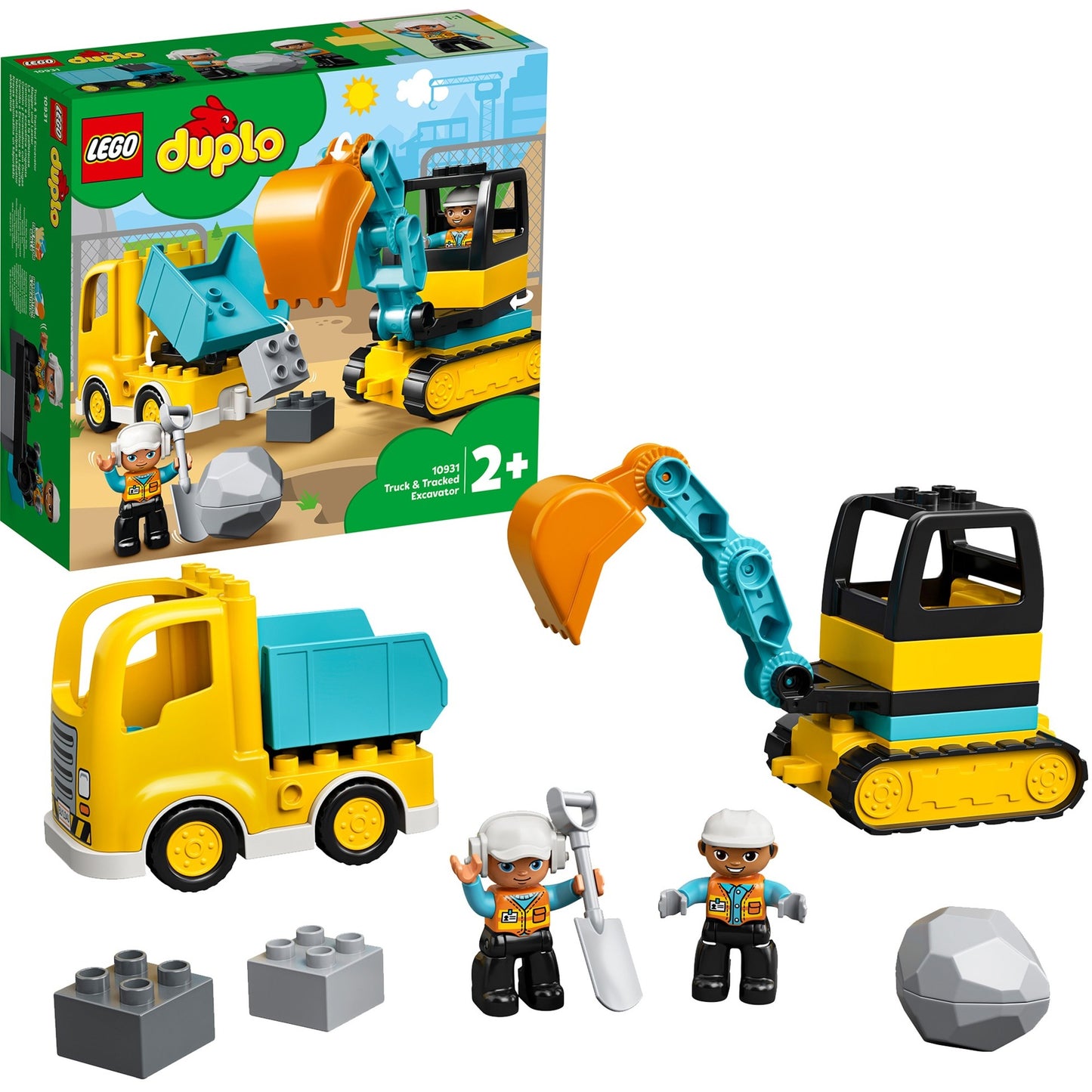 LEGO 10931 DUPLO Bagger und Laster, Konstruktionsspielzeug