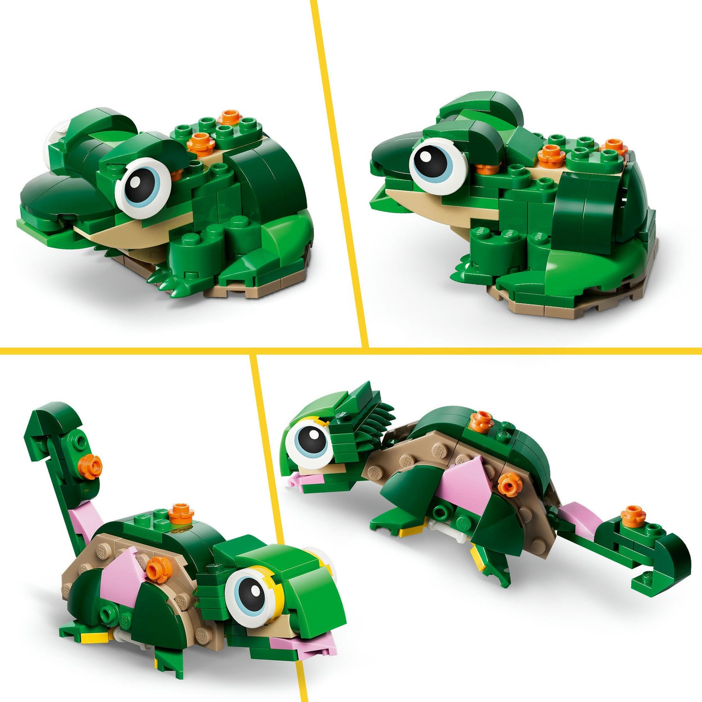 31377 Creator 3-in-1 Schildkröte mit Seerose, Konstruktionsspielzeug