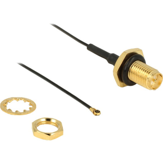 DeLOCK RP-SMA (Buchse) > MHF IV/HSC MXHP32 (Stecker) (schwarz)