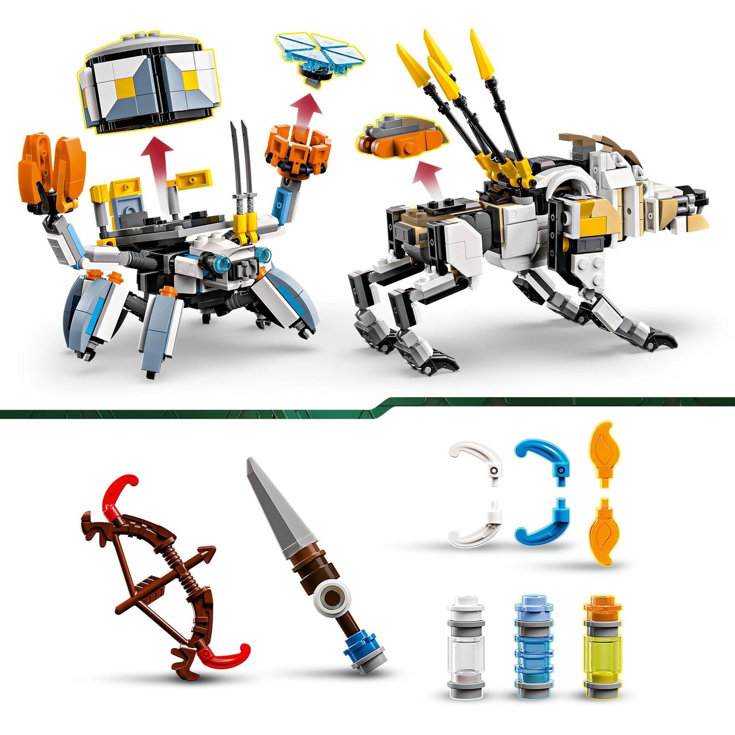 77037 Horizon Adventures Aloy und Varl vs. Panzerwanderer und Sägezahn, Konstruktionsspielzeug