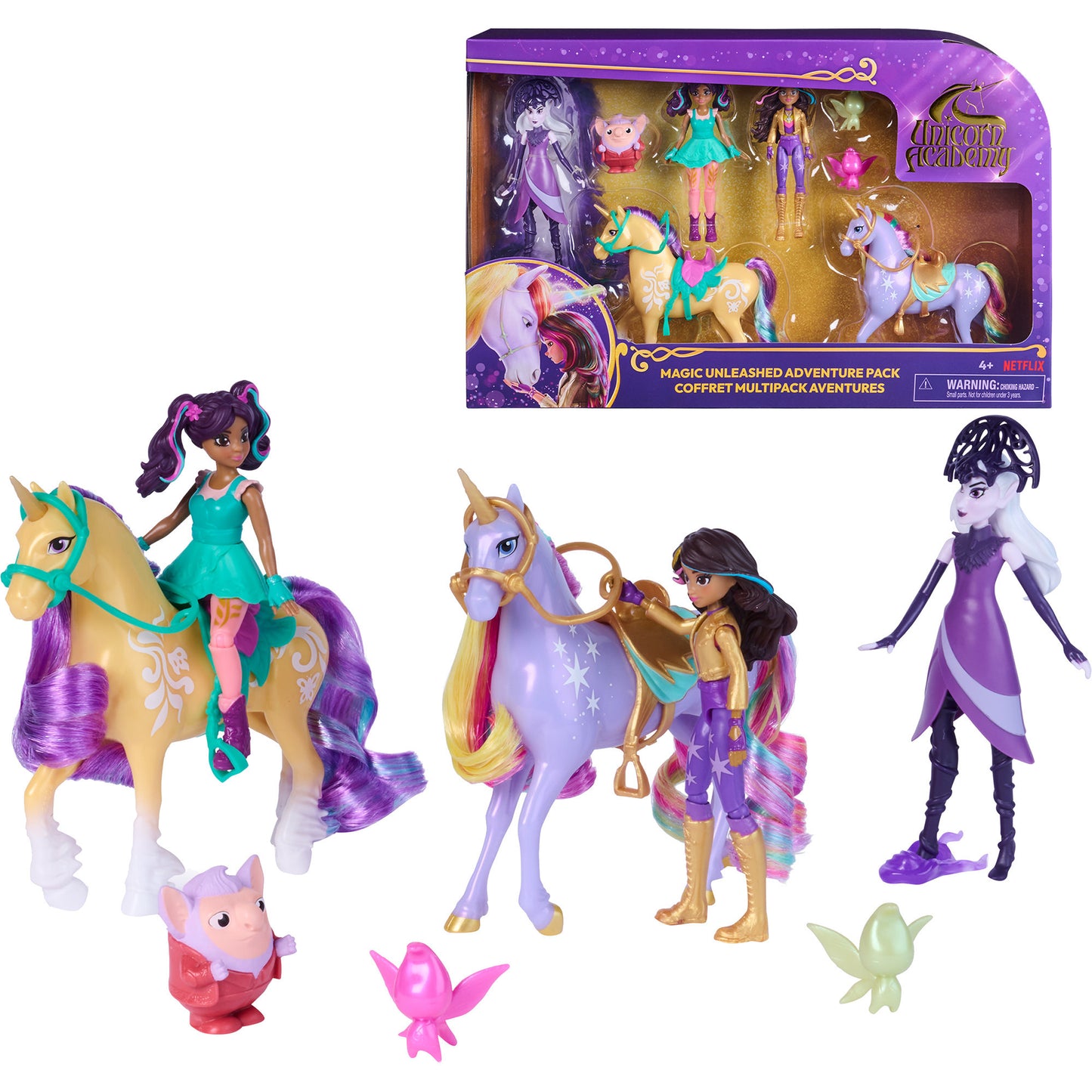 Unicorn Academy - Abenteuer-Set, mit Ravenzella, Sophia, Ava, Wildstar, Leaf, Spielfigur