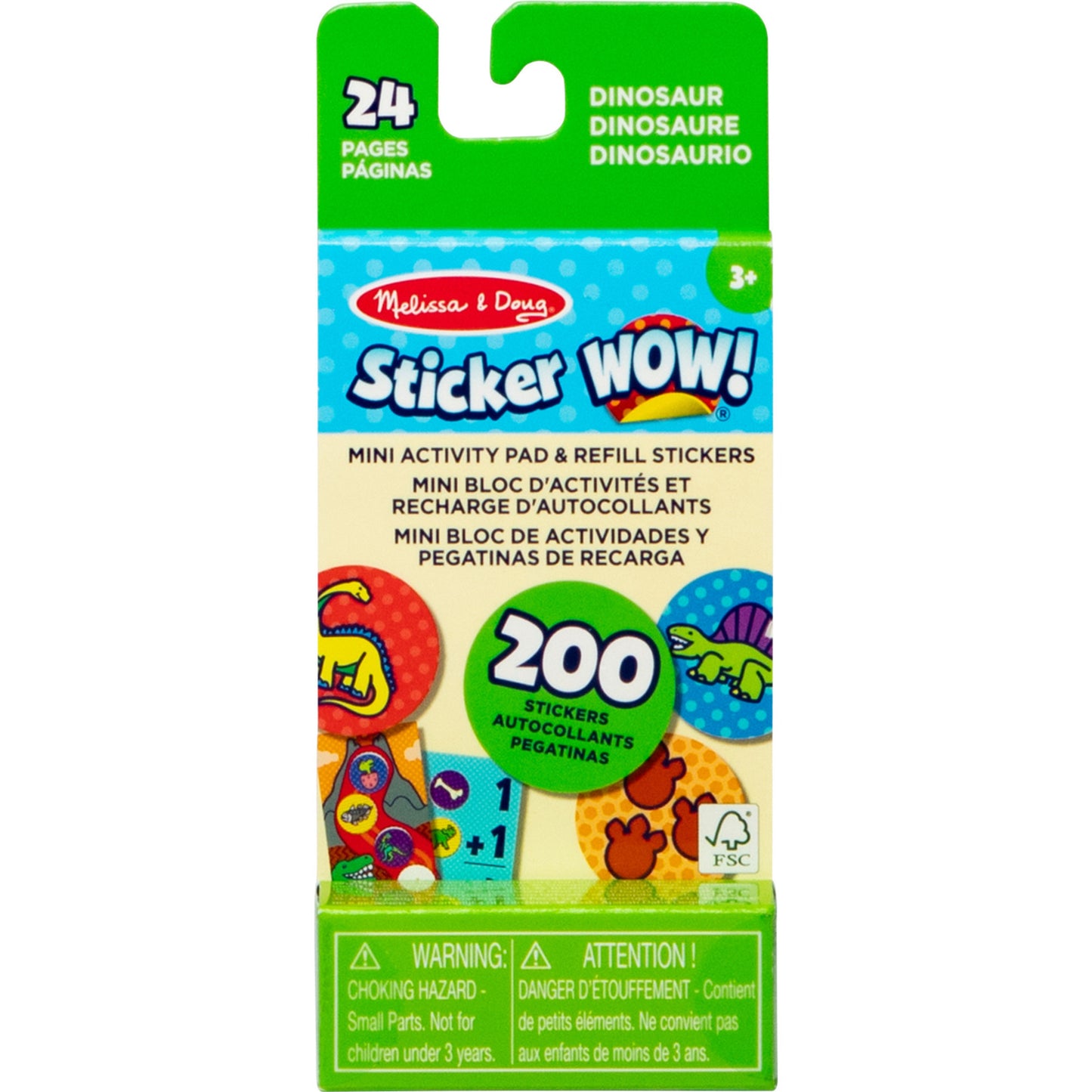 Melissa & Doug - Sticker WOW! Nachfüllset Dinosaurier, Basteln