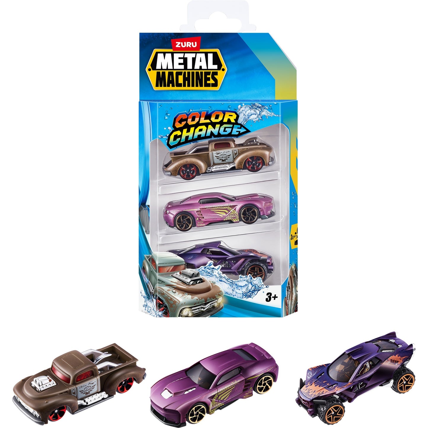 Metal Machines - Color Shifters 3er-Pack, Spielfahrzeug