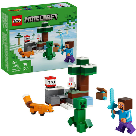 21583 Minecraft Steves Abenteuer in der Taiga, Konstruktionsspielzeug