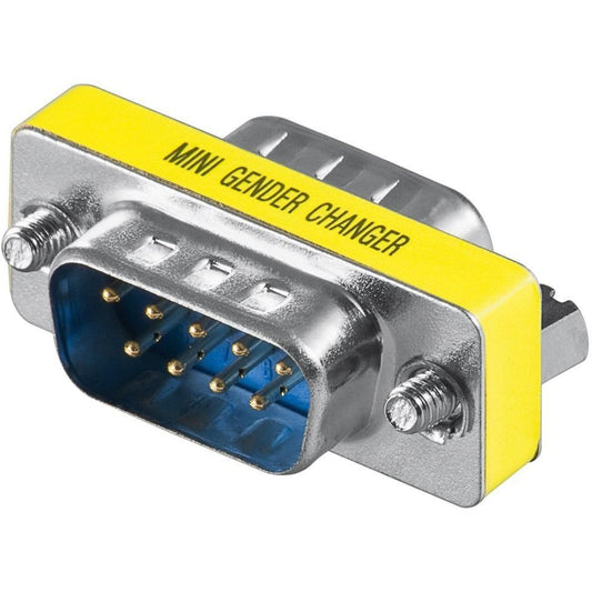 Goobay Mini-Gender-Changer 9polig Stecker > Stecker (gelb)
