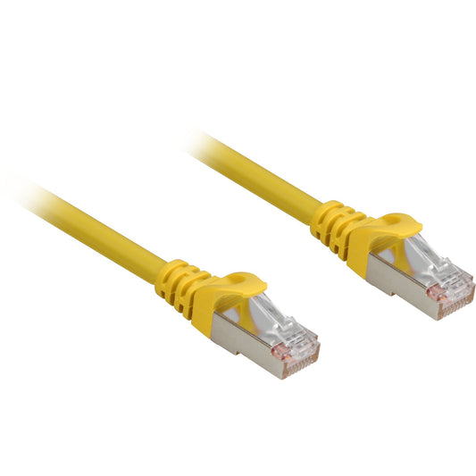 Sharkoon Patchkabel RJ45 Cat.6a SFTP (gelb, 25 cm, LSOH (Halogenfrei))