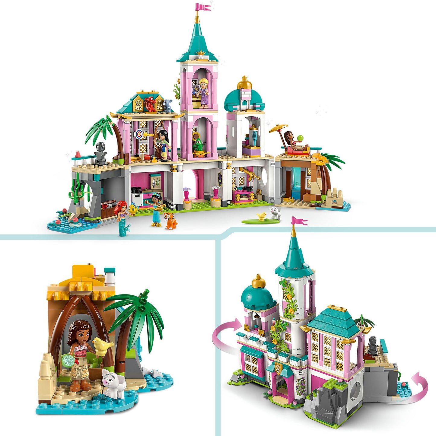 43267 Disney Princess Prinzessinnenschloss mit Haustieren, Konstruktionsspielzeug