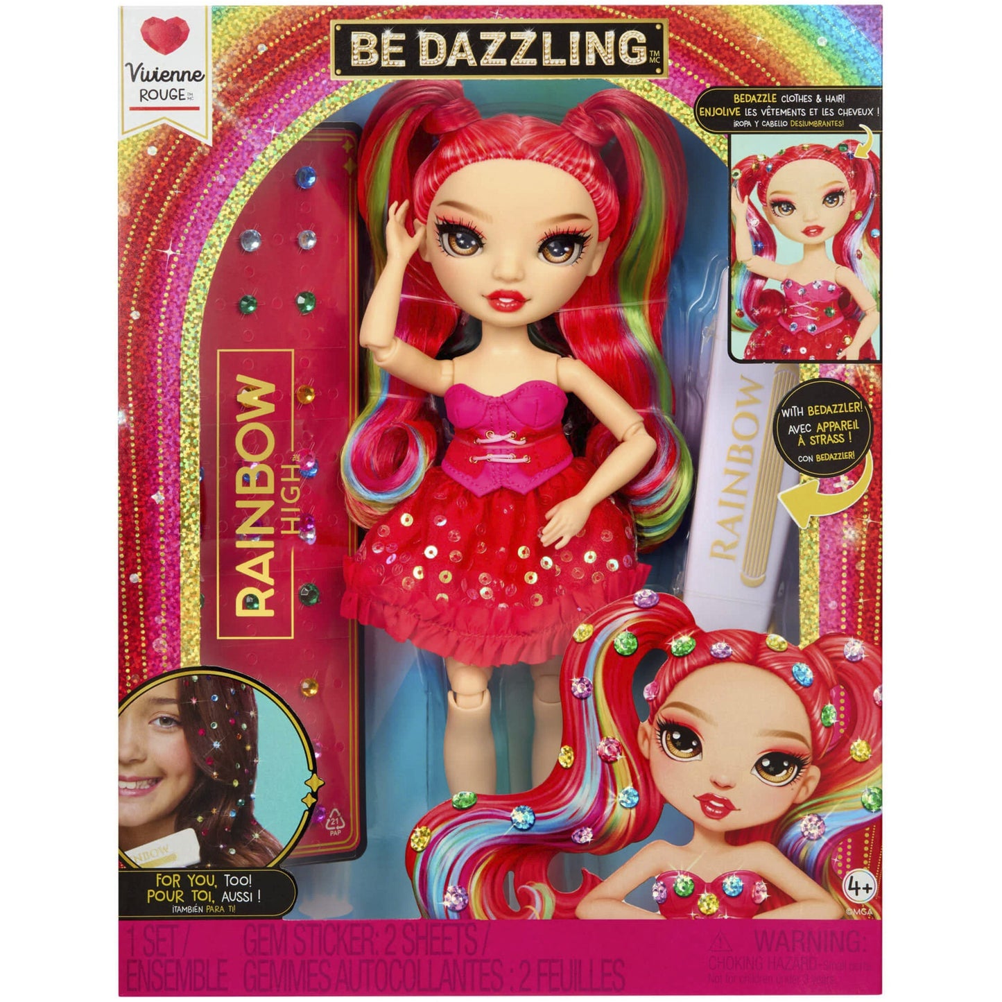 Rainbow High Be Dazzling Fashion Dolls - Vivienne Rouge, Puppe