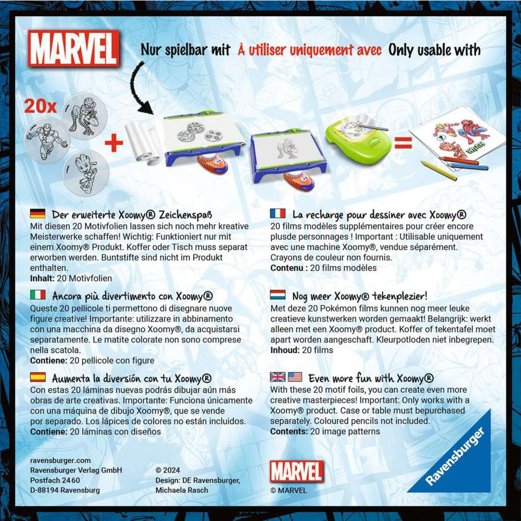 Ravensburger Xoomy Erweiterungsset Marvel 23698, Malen