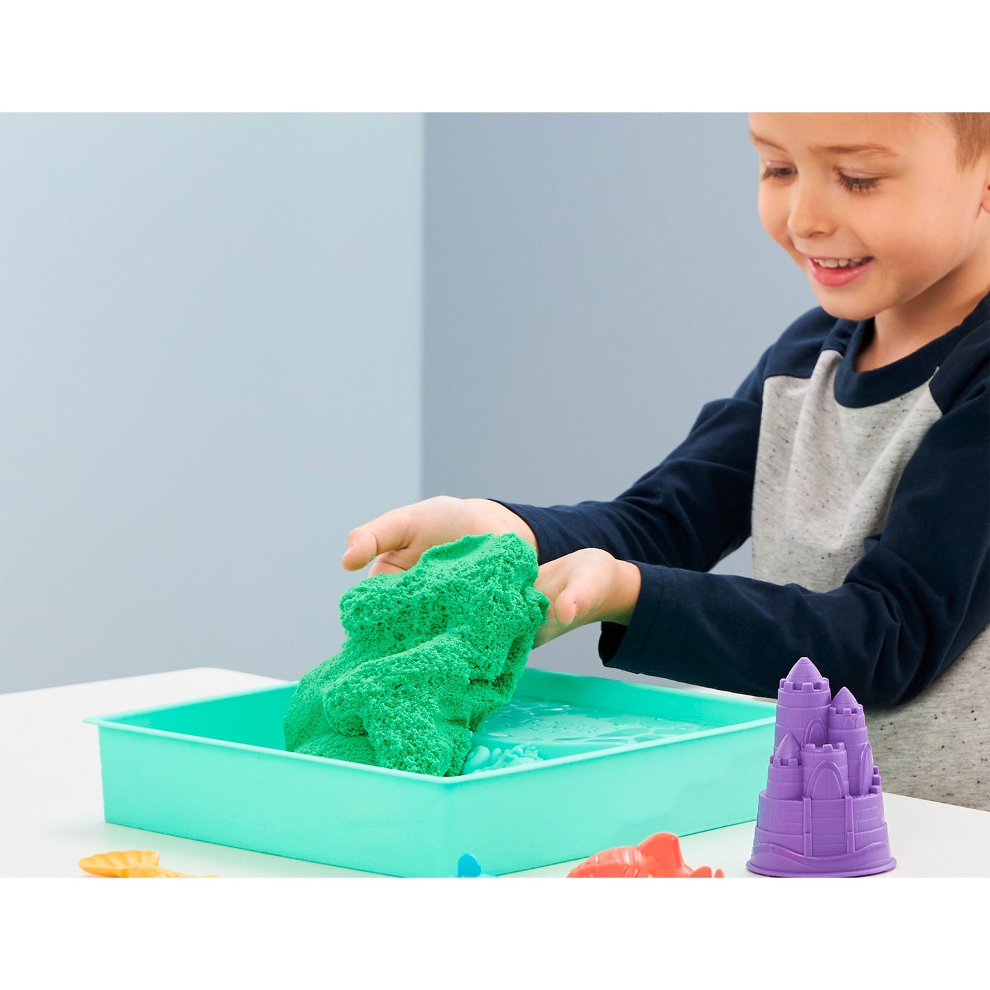 Spin Master Kinetic Sand - Sandbox Set grün, Spielsand