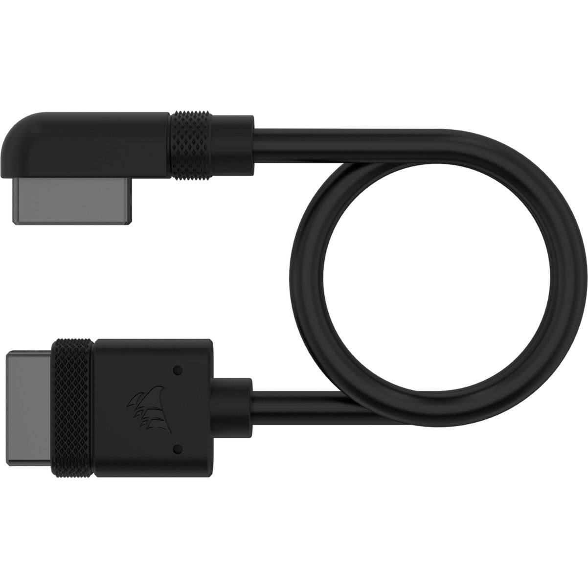 Corsair iCUE LINK Slim-Kabel, 200mm, 90° abgewinkelt (schwarz, 2 Stück)