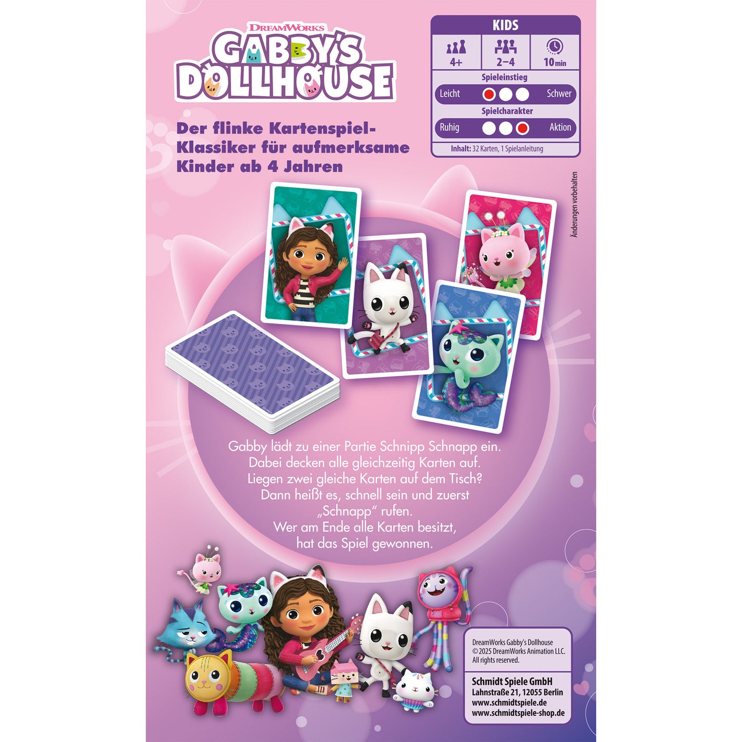 Gabby's Dollhouse Schnipp Schnapp, Brettspiel