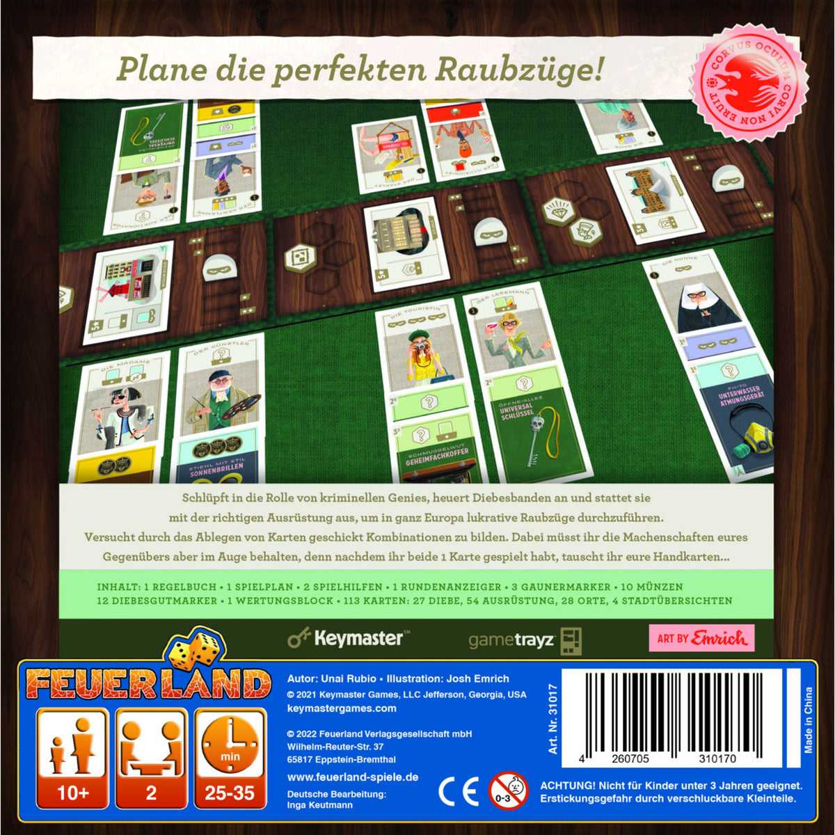Caper Europe, Brettspiel