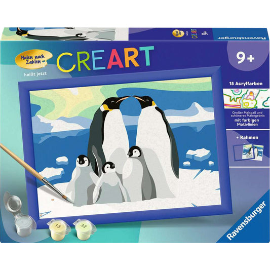 CreArt - Pinguin-Familie, Malen