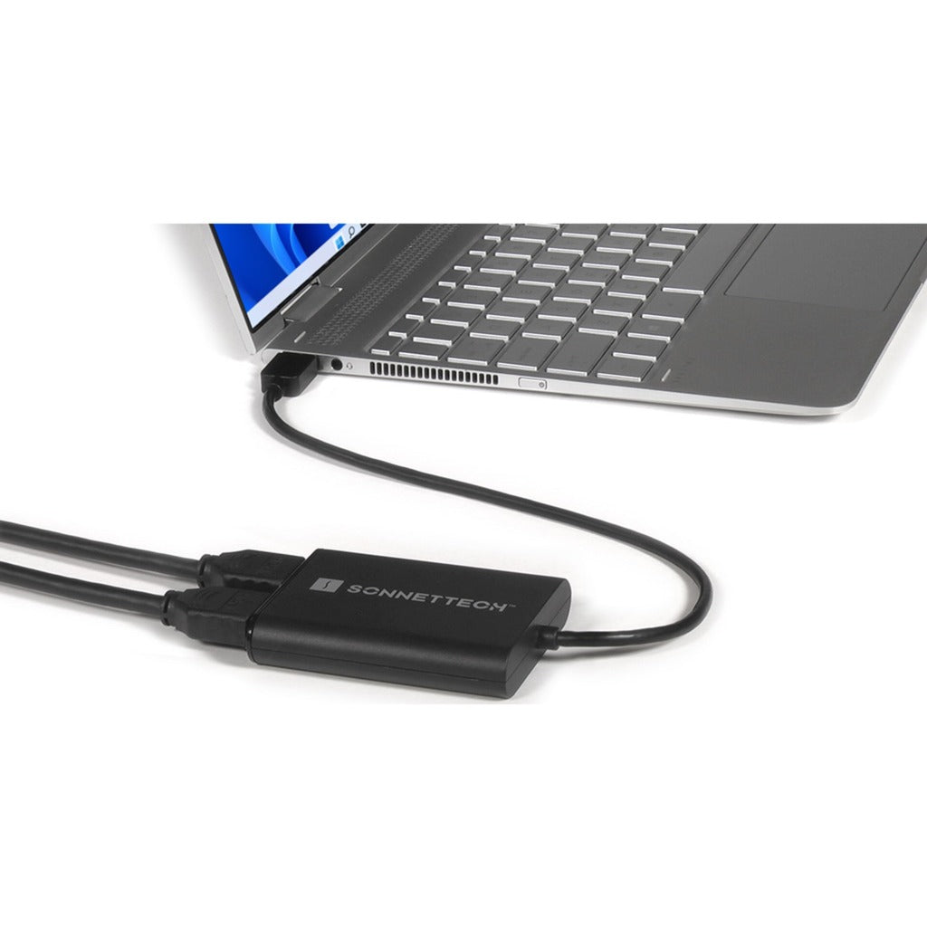 Sonnet USB DisplayLink Adapter, USB-A Stecker > Dual 4K HDMI (schwarz, 30cm, für M1 und M2 Macs)