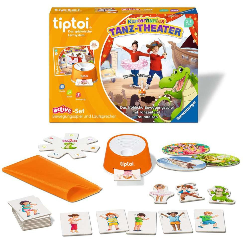 Ravensburger tiptoi ACTIVE Set Kunterbuntes Tanz-Theater, Brettspiel