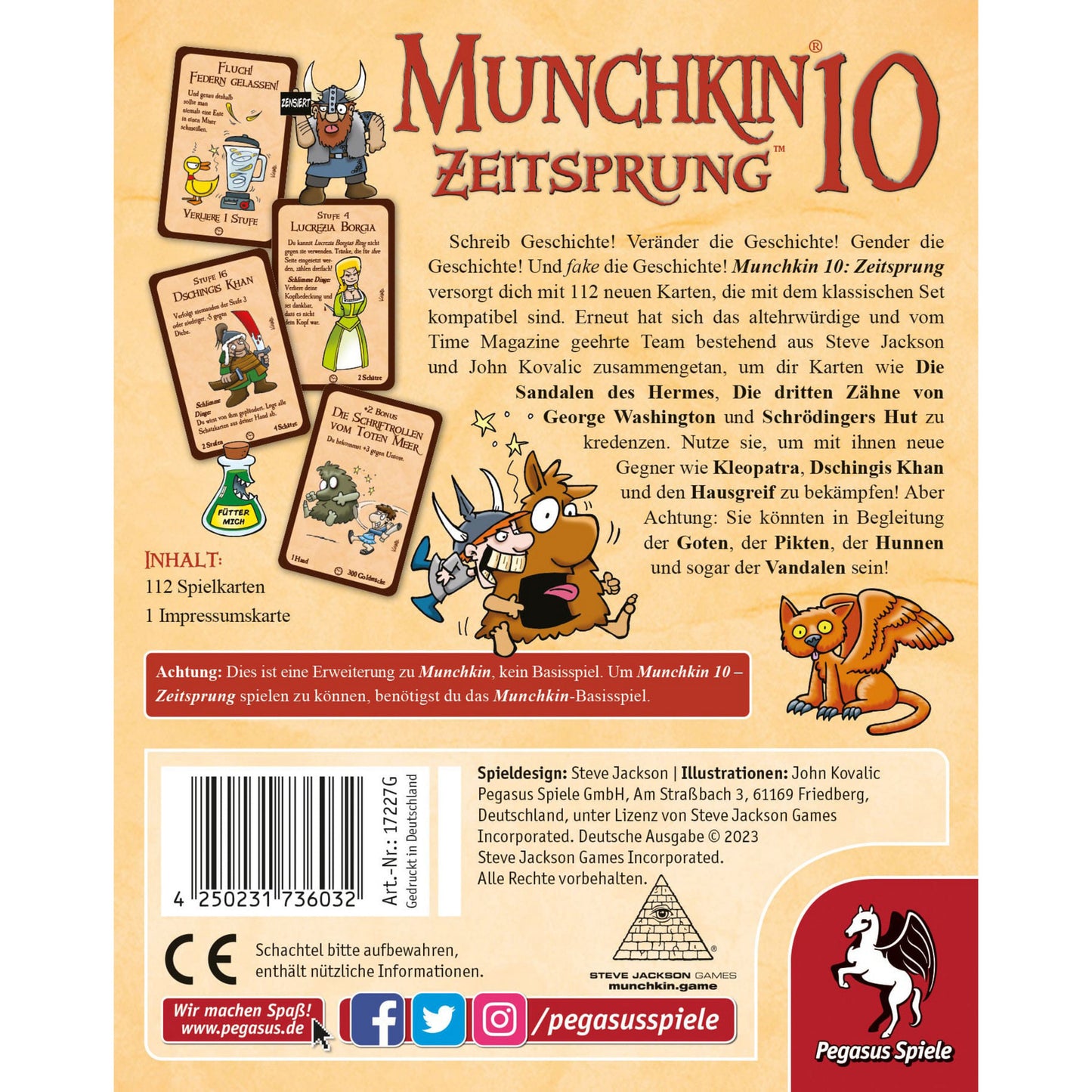 Munchkin 10: Zeitsprung, Kartenspiel
