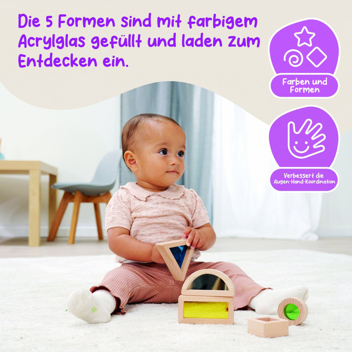 Montessori Fensterbausteine, Konstruktionsspielzeug
