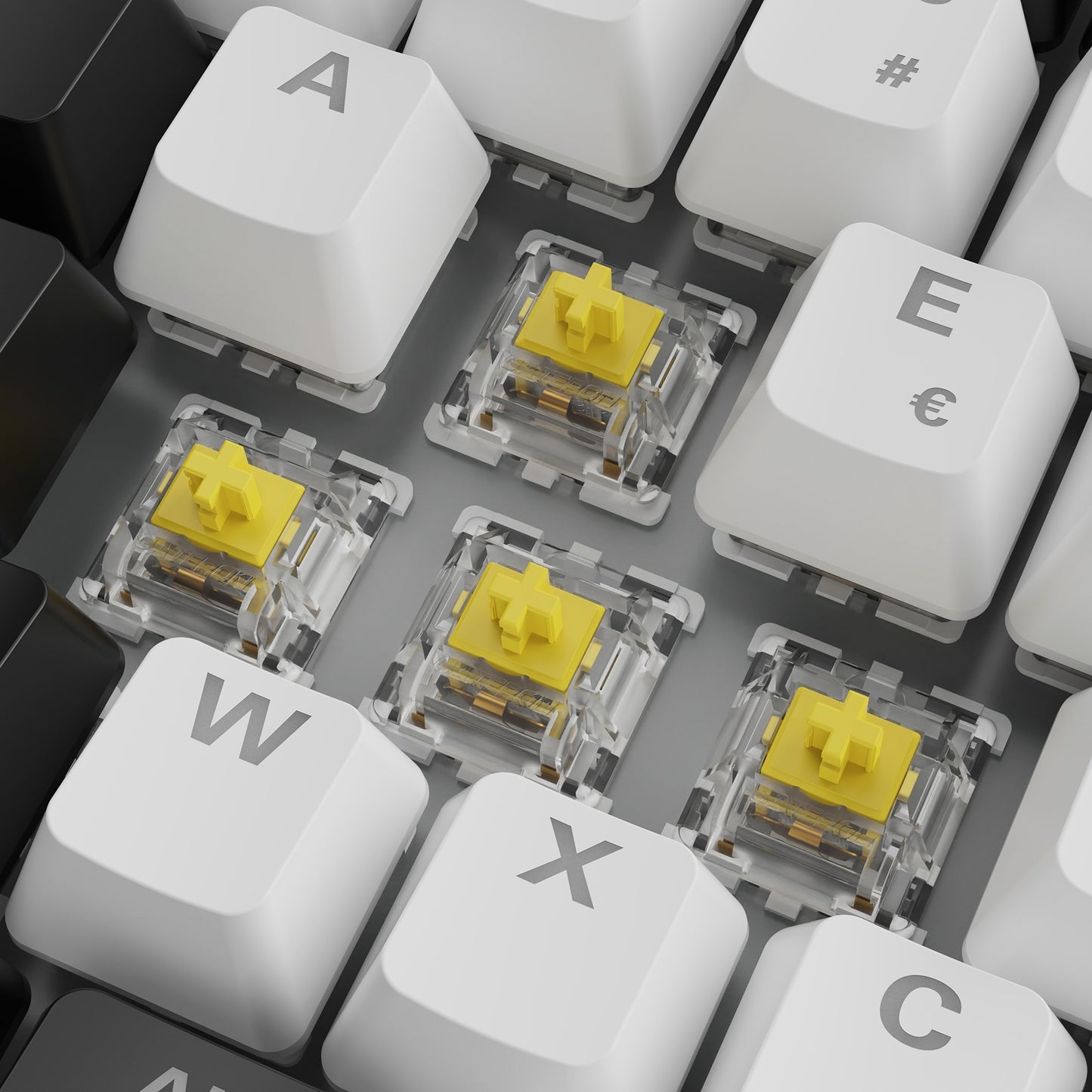 Sharkoon SKILLER SGK50 S3 (weiss, FR-Layout, Gateron Yellow)